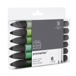 Promarker W & N SET 6 KOL ZELENÉ TÓNY