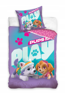 Detský set paplón, vankúš - Pes Patrol Paw Bedding Pups Play Cotton 140x200