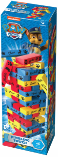 Pes Patrol veža Jenga Spin Majster