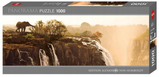 Puzzle 1000 Afrika, Zambia, slon Wodopoju