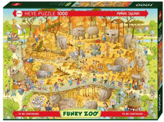 Puzzle 1000 Funky zoo, Afričan zoo, Heye