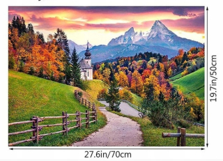 Puzzle 1000 krajina hory LAS ALPS 50 x 70 cm