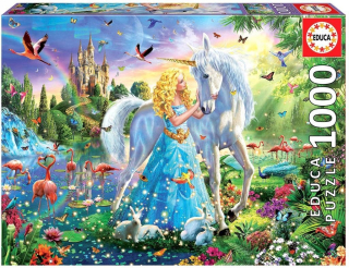 Puzzle 1000 Princezná a Unicorn G3, Educa