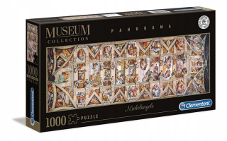 Puzzle 1000 Panorama kaplnka Sixtínskej Stropné Cell