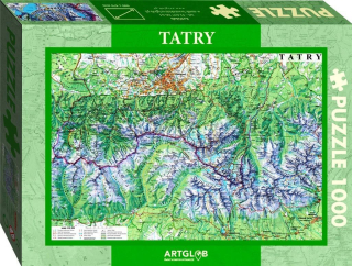 Puzzle 1000 - Tatry Turistická mapa 1: 50.000