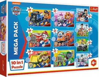 Puzzle 10W1 PSI hliadkových Zoznámte sa s PSI Patrol Trefl