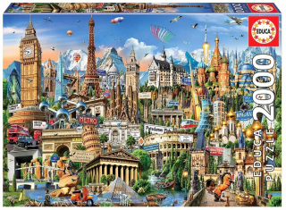 Puzzle 2000 Europe symboly G3, Educa