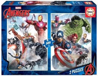 Puzzle 2x500 Avengers G3, Educa