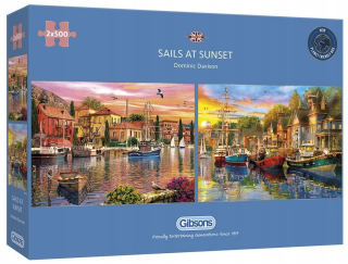 PUZZLE 2x500 SAILS proti zapadajúcemu slnku G3