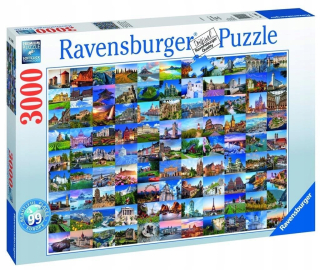 Puzzle 3000 99 krásnych miest v Európe