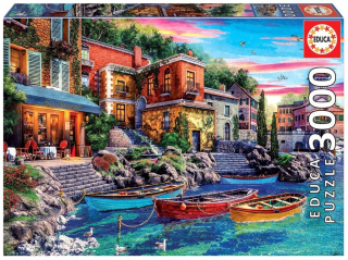 Puzzle 3000 Západ slnka v Como / Taliansko G3, Educa