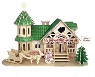 3D puzzle Cottage Mikołaj Vianočný obchod Holidays