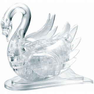 PUZZLE 3D CRYSTAL DECORATION BEAUTIFUL SWAN 44