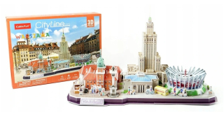 PUZZLE 3D VARŠAVA CUBIC ZÁBAVNÁ VARŠAVA MODEL 126 ELEM
