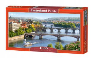 Puzzle 4000 Vltava mostov v Prahe Castor