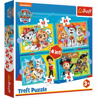 Puzzle 4v1 Wesoła PSI Patrol 34346 Trefl