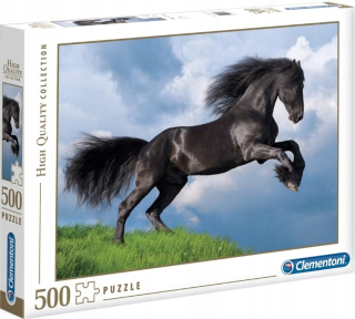 Puzzle 500 čierna Výška vysokú kvalitu Clementoni