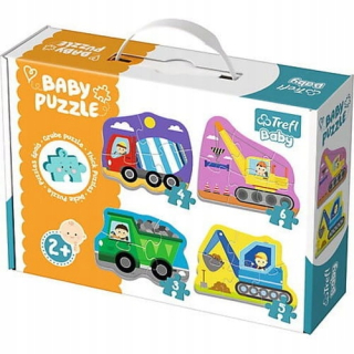 BABY PUZZLE Trefl 4W1 klasickej konštrukcie VOZIDLA