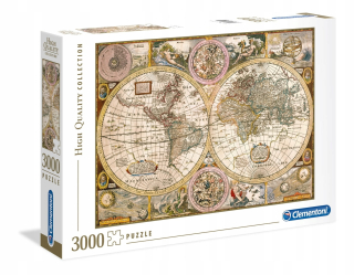 Puzzle Clementoni 3000el Old World Map staré mapy