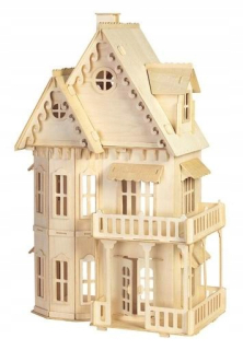 ~ ~ 3D PUZZLE DREVENÁ gotický dom pre bábiky ~