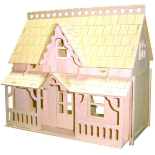 ~ ~ 3D PUZZLE DREVENÁ domčeku s verandou ~