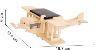 Drevené puzzle 3D Priestorové SOLAR PLANE