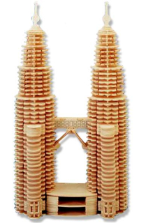 ~ Drevené skladačky 3D ~ Twin Towers - dve veže ~