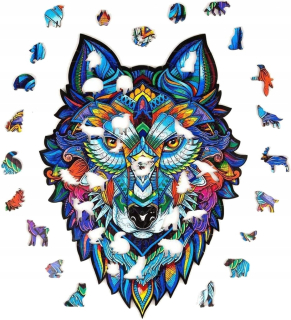 Drevené puzzle pre dospelých COLOR A3 WOLF