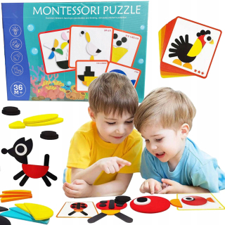 Skladačka MONTESSORI Drevený logickom 83E
