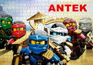 PUZZLE NINJAGO + MENO DIEŤAŤA ZADARMO A3 - 252ks