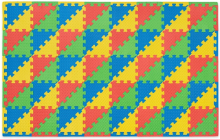 Trojuholníkový pena puzzle, penová podložka 245x155cm