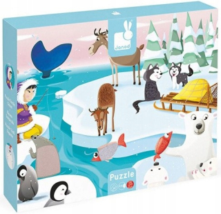 SENSORY PUZZLE 20 EL. Ice Land Janod 65cm