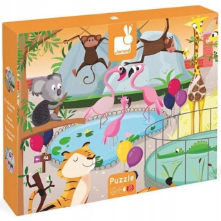Senzorické puzzle výlet na 20 el Janod 3+ ZOO