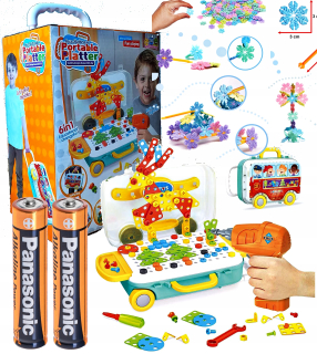 Puzzle Vzdelávací puzzle Skrutkovač Klocki 258el