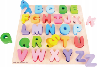 Drevená Puzzle Puzzle LISTY ABC 26 dielov