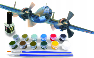 PZL-37B LOS II Modelové súpravy + farby, lepidlá