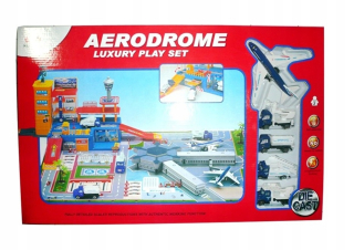 Parkovacie garážové dvojpodlažné letisko. Lietadlo