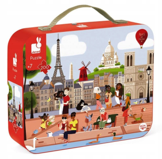 Paris puzzle v kufri 200 el. Janod 7+