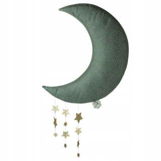 Baldachýn nad postieľku - Picca Loulou - stena dekorácie Sparkle Moon Gray