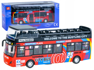 Dvojpodlažná metal bus sa otvorili dvere