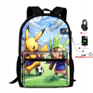 Pokémon - Pikachu Pokemon aktovka Školský batoh USB 20L