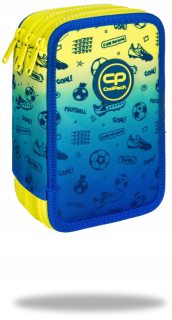Puzdro na trojnásobnú ceruzku s futbalovým vybavením Coolpack