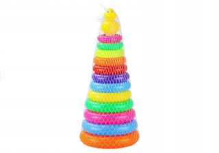 Vzdelávacie pyramídy s kolieskami High puzzle 40 cm