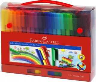 Pen Faber Castell konektor kufrík 60 farieb