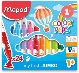 Piski Jumbo Maped Colorpeps 24 KOL pre batoľatá