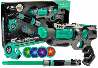 Pištoľ Laser Svetelný Launcher Disk
