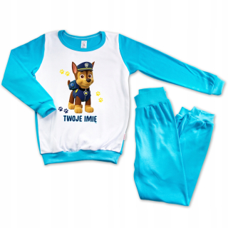 Paw Patrol - Pyžamá dlhý rukáv tyrkysové 104 psi hliadka 11 názov