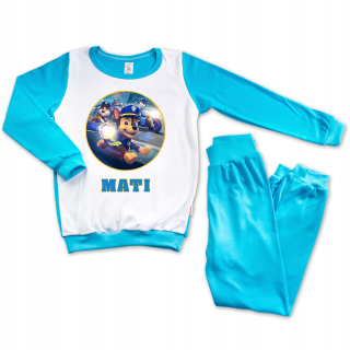 Paw Patrol - Pyžamo s dlhým rukávom Turquoise 104 Dog Patrol 21 Meno