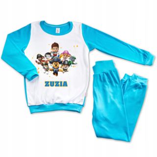 Paw Patrol - Pyžamá dlhý rukáv tyrkysové 104 psi hliadka 33 názov