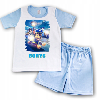 Paw Patrol - Pyžamo s krátkym rukávom modrej 104 Dog Patrol 15 Meno